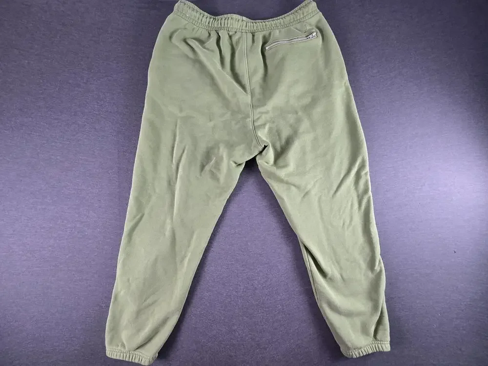 Jordan Pants Mens XL Green French Terry Joggers Athletic Air Jordan Zip Pocket
